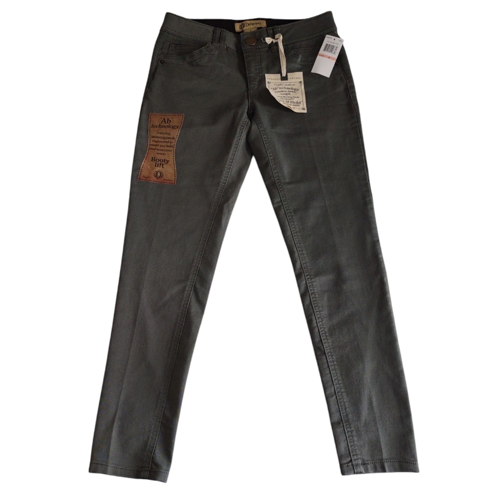 Democracy Ab Solution Booty Lift Ankle Length Jeans Green Womens Size 2